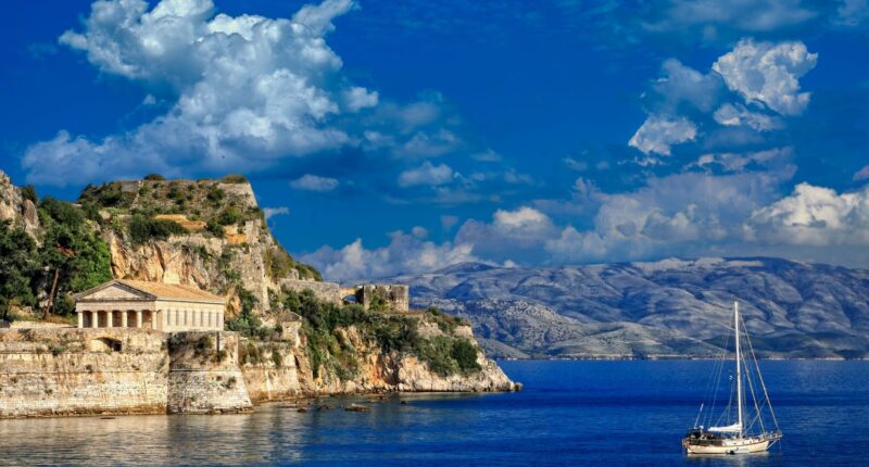 Hellenic temple at Corfu island